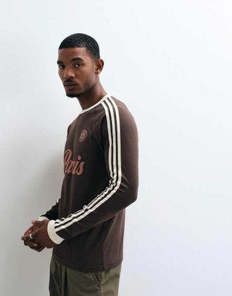 adidas Originals Paris maglia con logo marrone