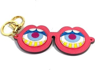 MCM Pre-owned Sleutelhanger - unisex - Vintage Accessoires - Roze - ONE Size - Leer - Vintage