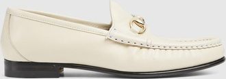 Gucci Womens Horsebit 1953 Loafer, White, Leather