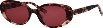 Tom Tailor Sonnenbrille TOM TAILOR Modell 676011, Damen, rosa havanna, gemustert, leicht durchscheinend, Sonnenbrillen Sonnenbrille, Form Feminin, Logoschriftzug