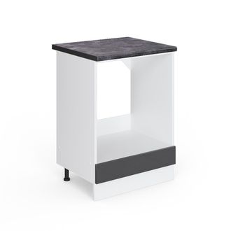 Vicco Armario Para Horno Empotrado R-line, Antracita Alto Brillo, 60 Cm, Et Antracita Vicco