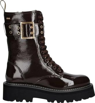 Karl Lagerfeld Botines con cordones y hebilla Kyla - Shoes - Mujer - Marr&oacute;n - 38 EU