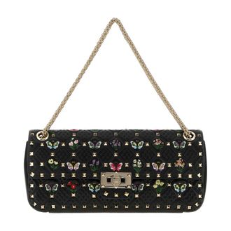 Valentino Garavani Bolso de hombro peque&ntilde;o | Rock - Bags - Mujer - Negro - ONE SIZE