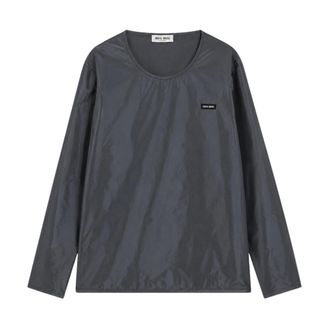 Miu Miu Technische Top - Dames - Tops - Zwart - Maat: XS Nylon