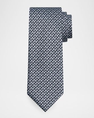 Brioni Men & apos;s Micro Print Silk Tie