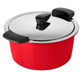 Kuhn Rikon Hotpan Stainless Steel Cooking Pot with Insulated Bowl, 3.2-Quart in Red at Nordstrom
