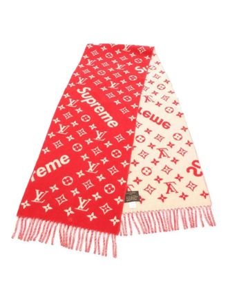 Louis Vuitton 2017 x Supreme monogram scarf - Red