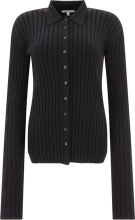Nensi Dojaka Ribgebreid Shirt - Dames - Vesten - Zwart - XS - Polyester - Truien & Vesten