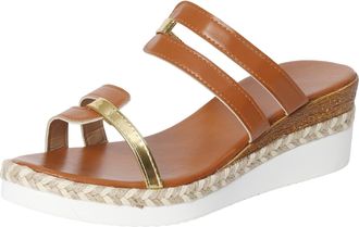 Generic Womens Wedge Sandals Thick Soled Wedge Heeled Womens Slippers Fashionable And Casual Fish Mouth Women Beach Sandals Outdoor Wedges Shoes 2026 (Coffee,