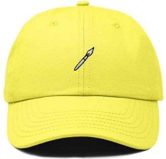 Dalix Paint Brush Dad Cap in Yellow at Nordstrom