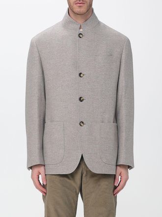 Brunello Cucinelli Cappotto corto monopetto in cashmere idrorepellente con collo alto