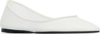 Jacquemus Womens Les Ballerines Ovalo Ballet Flat White Lamb Leather Principal