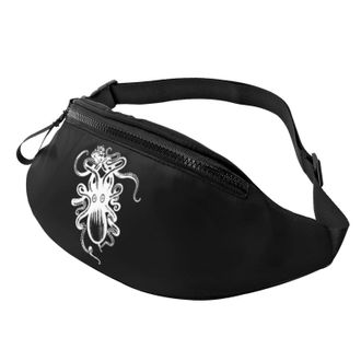 Generic Kraken Rum Octo Pus Waist Pack Belt Bag Unisex Bumbags For Running Marathon Walking 14X35Cm