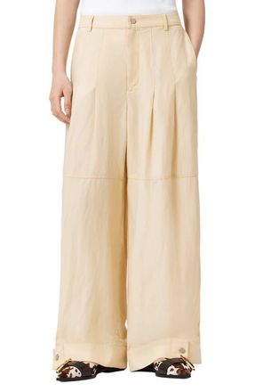 AllSaints Sherell Wide Leg Pants in Ecru at Nordstrom, Size 10 Us