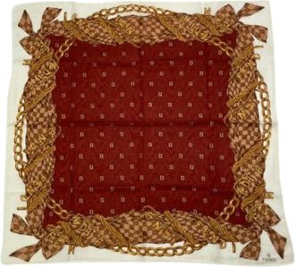 Fendi Pre-owned Vintage Zijden Sjaal - Dames - Vintage Accessoires - Rood - ONE Size - Vintage