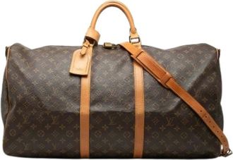Louis Vuitton Pre-owned Weekend Bags, female, Brown, Size: ONE SIZE Pre-owned Keepall Bandouliere 60