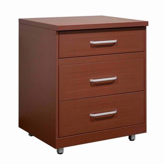 Oviala Mueble de cocina exterior con 3 cajones color ladrillo