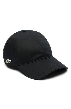 Lacoste Essential Cotton Twill Baseball Cap in Black at Nordstrom