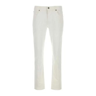 7 For All Mankind Straight Jeans, male, White, Size: W32 Slimmy Tapered Jeans