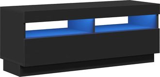 vidaXL Vidaxl - Mueble De Tv Con Luces Led Negro 100x35x40 Cm