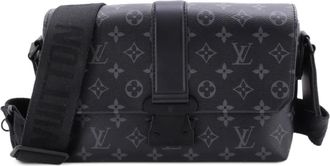 Louis Vuitton S-Cape Messenger Bag Monogram Eclipse Canvas crossbody bag - Zwart