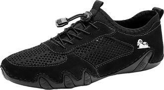 Generic Fashion Sneakers for Men Mens Air Mesh Slip On Walking Shoe Breathable Lightweight Trainer Arch Support Road Running Athletic Trail Shoes Wide Fit Tra