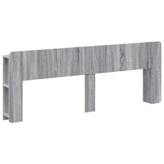 vidaXL Cabecero Con Armario Gris Sonoma Madera De Ingenier&iacute;a Vidaxl