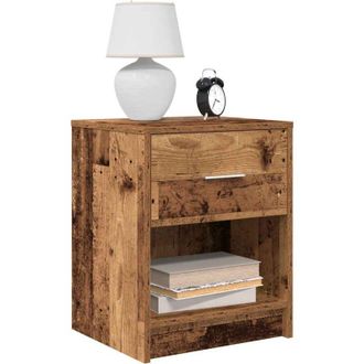 vidaXL Comodini 2 pz con Cassetto Legno Antico 40x34x50 cm - Vidaxl
