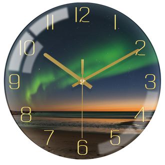 OEM Reloj De Pared Redondo De Cuarzo Grande, Silencioso - Resistente A La Intemperie - Con Term&oacute;metro E Higr&oacute;metro - Impermeable - Para Uso En Exteriores 
