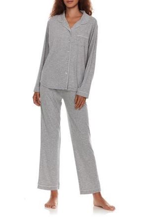 Flora Nikrooz Annie Long Sleeve & Pants 2-Piece Pajama Set in H. Grey at Nordstrom Rack, Size X-Large