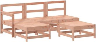 vidaXL 5 Piece Garden Lounge Set Solid Wood Douglas Vidaxl