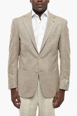 Corneliani CC COLLECTION Blazer in Misto Cotone con Tasche a Toppa Corneliani