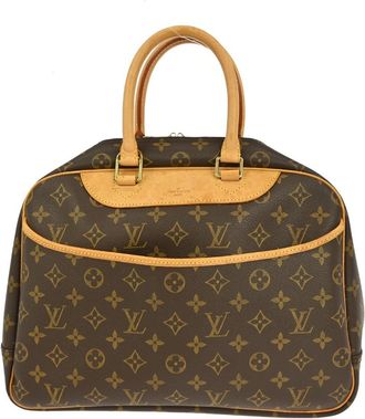 Louis Vuitton Deauville Handbag Monogram Canvas Brown Canvas Handbag (Pre-Owned)