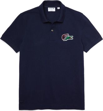 Lacoste Polo Shirt met Grafische Details Donkerblauw - unisex - Polos - Blauw - S - Katoen - Tops
