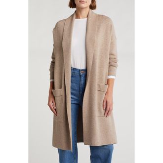 By Design Alicia Open Front Long Cardigan in Tapioca Heather at Nordstrom Rack, Size X-Small
