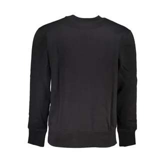 Calvin Klein Logo-Embroidered Cotton Sweatshirt - Black