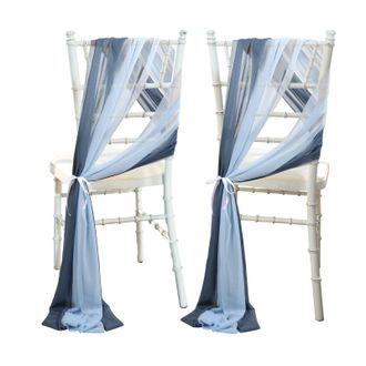 Infinite Hilo Para Decorar Sillas En Bodas [hilo Para Respaldo De Sillas De Pasillo] Poli&eacute;ster A3, Bicolor, 25 X 250 Cm, 8 Pares Con Cinta