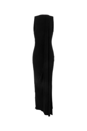 Balenciaga Womens Black Stretch Viscose Dress Abiti