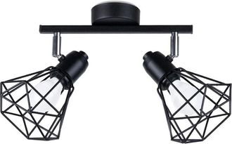 Wonderlamp Regleta Mozosa Negro, 2 Luces