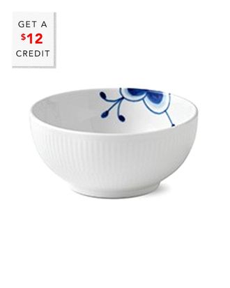 ROYAL COPENHAGEN Blue Fluted Mega Bowl With $12 Credit