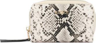 Kazar Snake Motif Embossed Leather Wallet - Dames - Portefeuilles - Wit - ONE Size - Leer - Accessoires