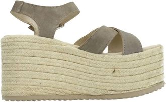 Yellow Gesp Sandaal Sleehakken - Dames - Sleehakken - Beige - 41 EU - Schoenen