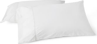 Coyuchi Lattice Organic Cotton Percale Pillowcases in Alpine White at Nordstrom, Size King