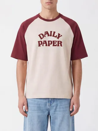 Daily Paper Clothing T-shirt girocollo in cotone con logo a contrasto