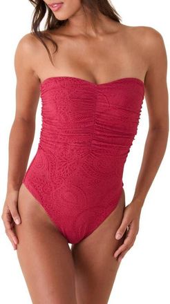 Andie Swim Pana Strapless One-Piece Swimsuit in Paprika at Nordstrom, Size X-Large