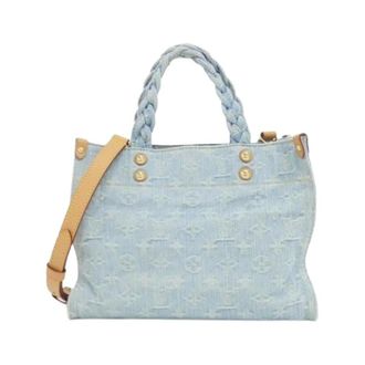 Louis Vuitton Pre-owned Vintage Handbag - Dames - Pre-owned - Blauw - Maat: ONE Size Katoen