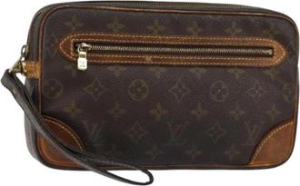 Louis Vuitton Pre-owned Vintage Canvas Clutch - Dames - Vintage Clutch - Bruin - ONE Size - Vintage