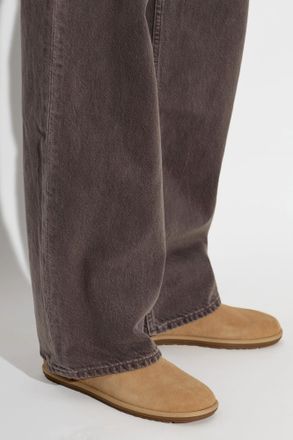 UGG Suede Ankle Boots Classic Mini Deconstructed, Womens, Beige