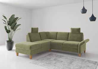 HOME AFFAIRE Ecksofa »Rochelle, L-Form« wahlweise mit Armteilverstellung, Bettfunktion und Bettkasten