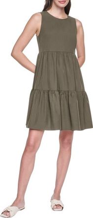 DKNY Commuter Sleeveless Swing Minidress in Caper at Nordstrom Rack, Size 12